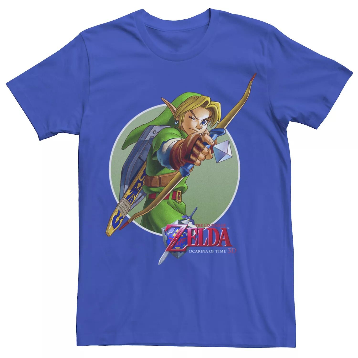 

Мужская футболка Nintendo Zelda Ocarina of Time 3D Link Aims Licensed Character