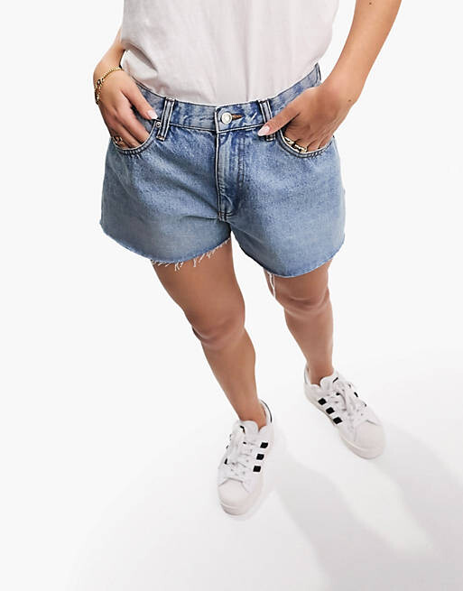 

Свободные синие джинсовые шорты ASOS DESIGN Hourglass