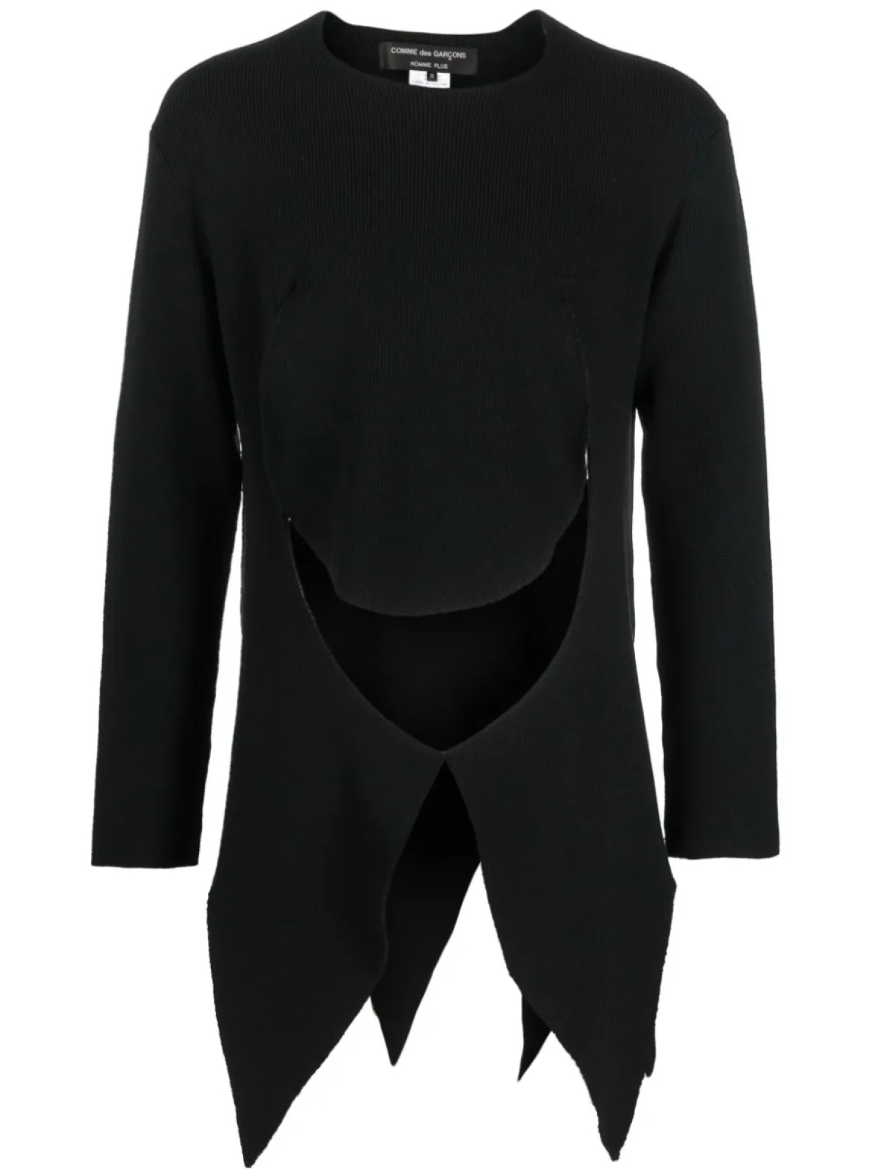 

Джемпер асимметричного кроя с вырезом Comme des Garçons Homme Plus, черный