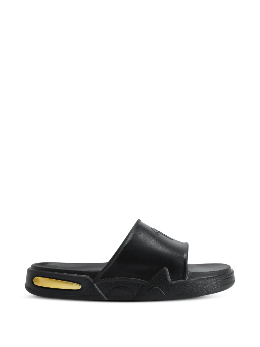 

Резиновые шлепанцы с логотипом Giuseppe Zanotti, черный