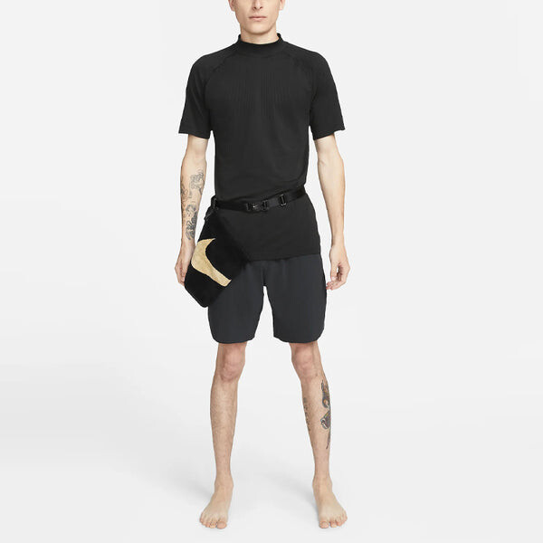 Футболка Men's Nike x MMW Crossover Loose Solid Color Short Sleeve Black T-Shirt, черный — фото 3