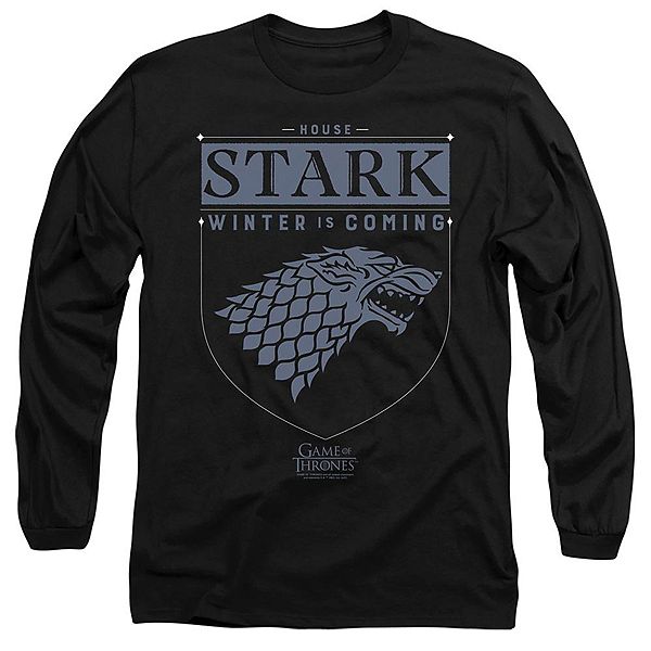 

Футболка с длинным рукавом для взрослых с гербом дома старк из игры престолов Licensed Character