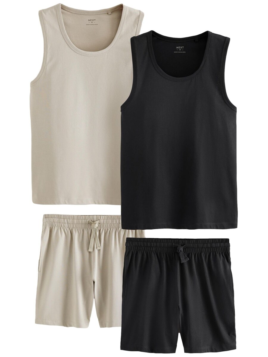 

Короткая пижама Next, цвет Beige/Black