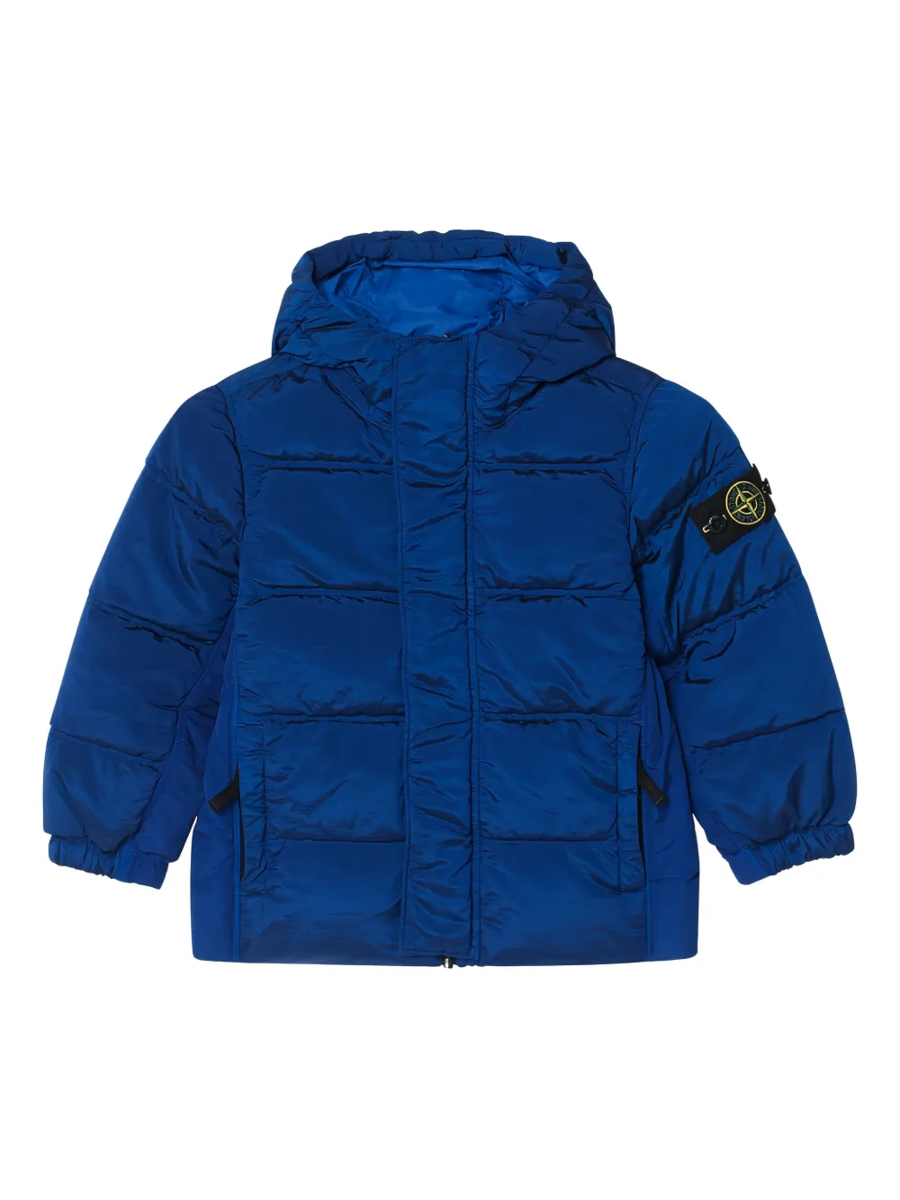 

Пуховик с капюшоном Stone Island Junior, синий