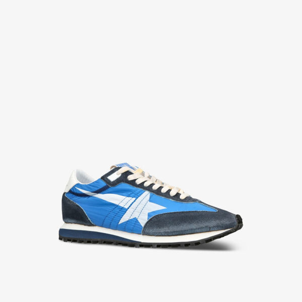 Мужские низкие кроссовки marathon runner из замши и сетки Golden Goose, синий — фото 3