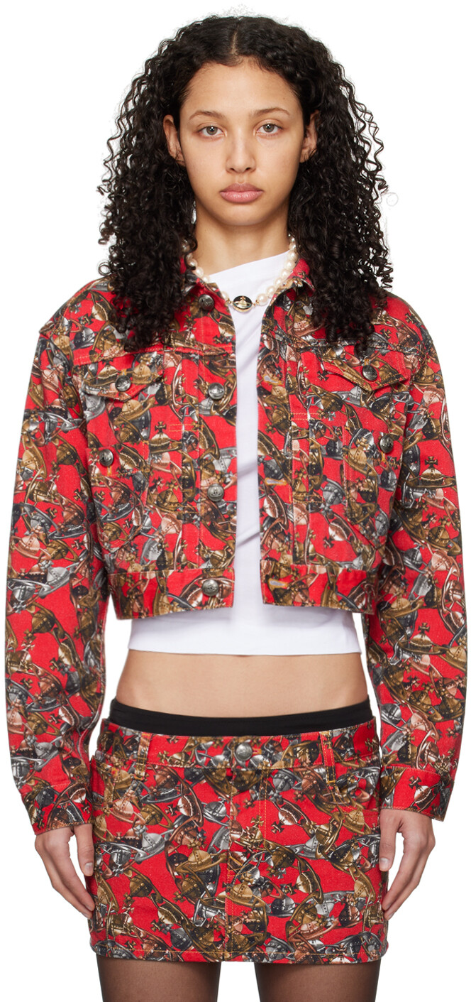 

Красная джинсовая куртка Marlene Vivienne Westwood, цвет Crazy orb
