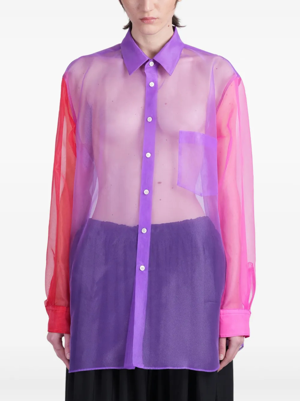 

Прозрачная рубашка Comme Des Garçons, фиолетовый
