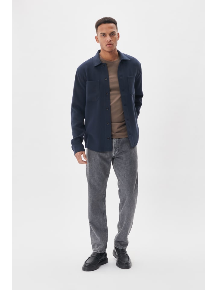 

Matinique Рубашка-куртка Mapelton прямого кроя, темно-синего цвета