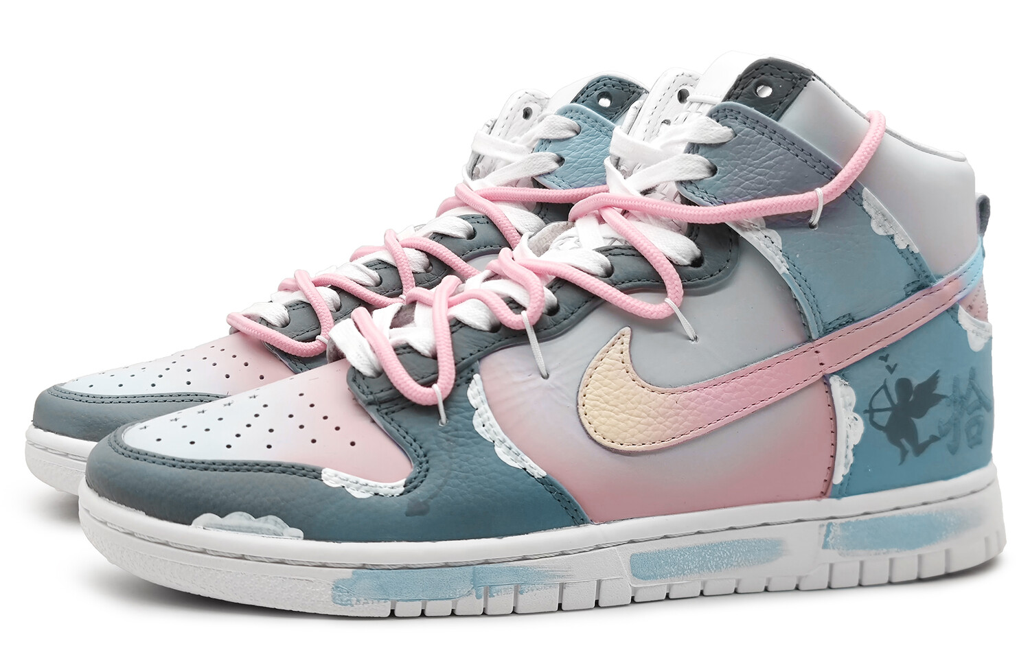 

Кроссовки Nike Dunk High Skateboarding Shoes Unisex High-top Pink, голубой, Синий, Кроссовки Nike Dunk High Skateboarding Shoes Unisex High-top Pink, голубой
