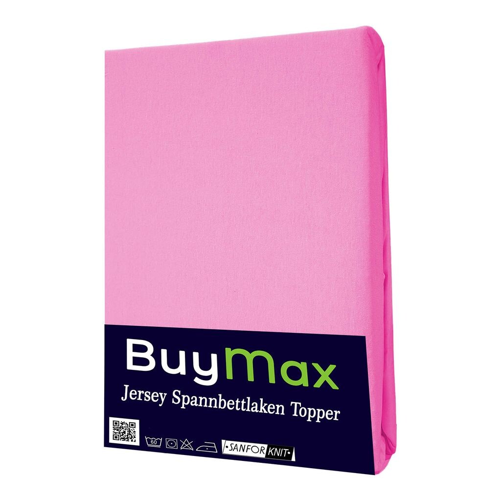 

Простыня Jersey Topper из 100% хлопка, 200х200 см, старый розовый Buymax