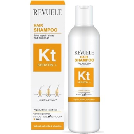 

Revuele KERATIN+ Восстанавливающий шампунь для блеска и блеска волос с комплексом Keratrix