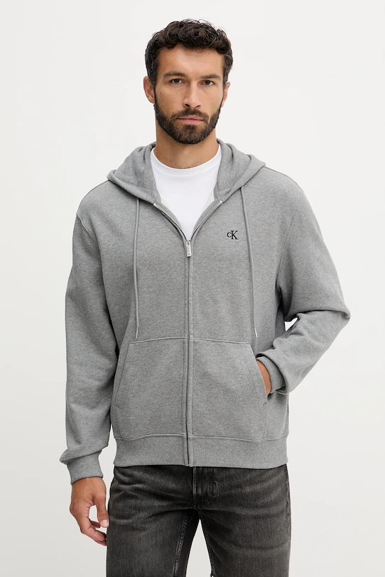 

Хлопковая толстовка Calvin Klein Jeans, серый
