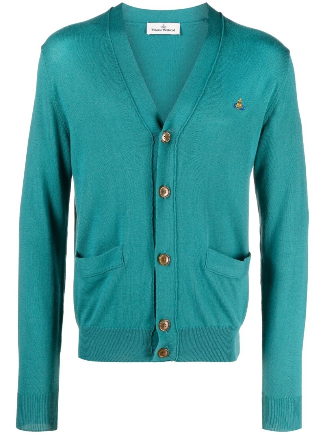 

Vivienne Westwood кардиган с вышитым логотипом Orb, синий