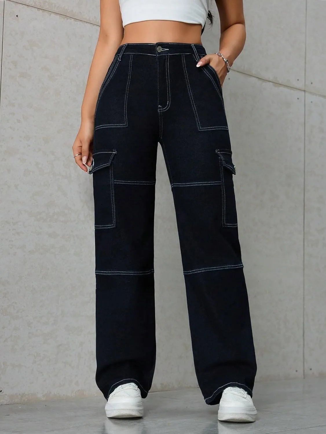 Женские джинсы Comfortable Loose Casual — фото 3