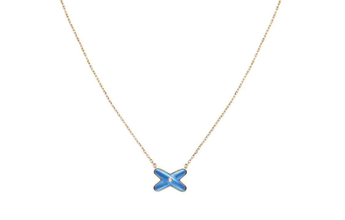 

Линия наследия на всю жизнь Агатовое ожерелье для женщин Liens Lineage Lifetime Series Chaumet, синий