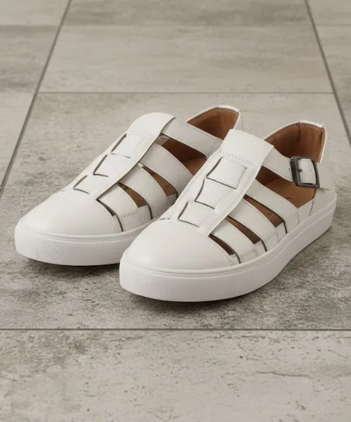 Мужские низкие кроссовки Dedes из искусственной кожи белые