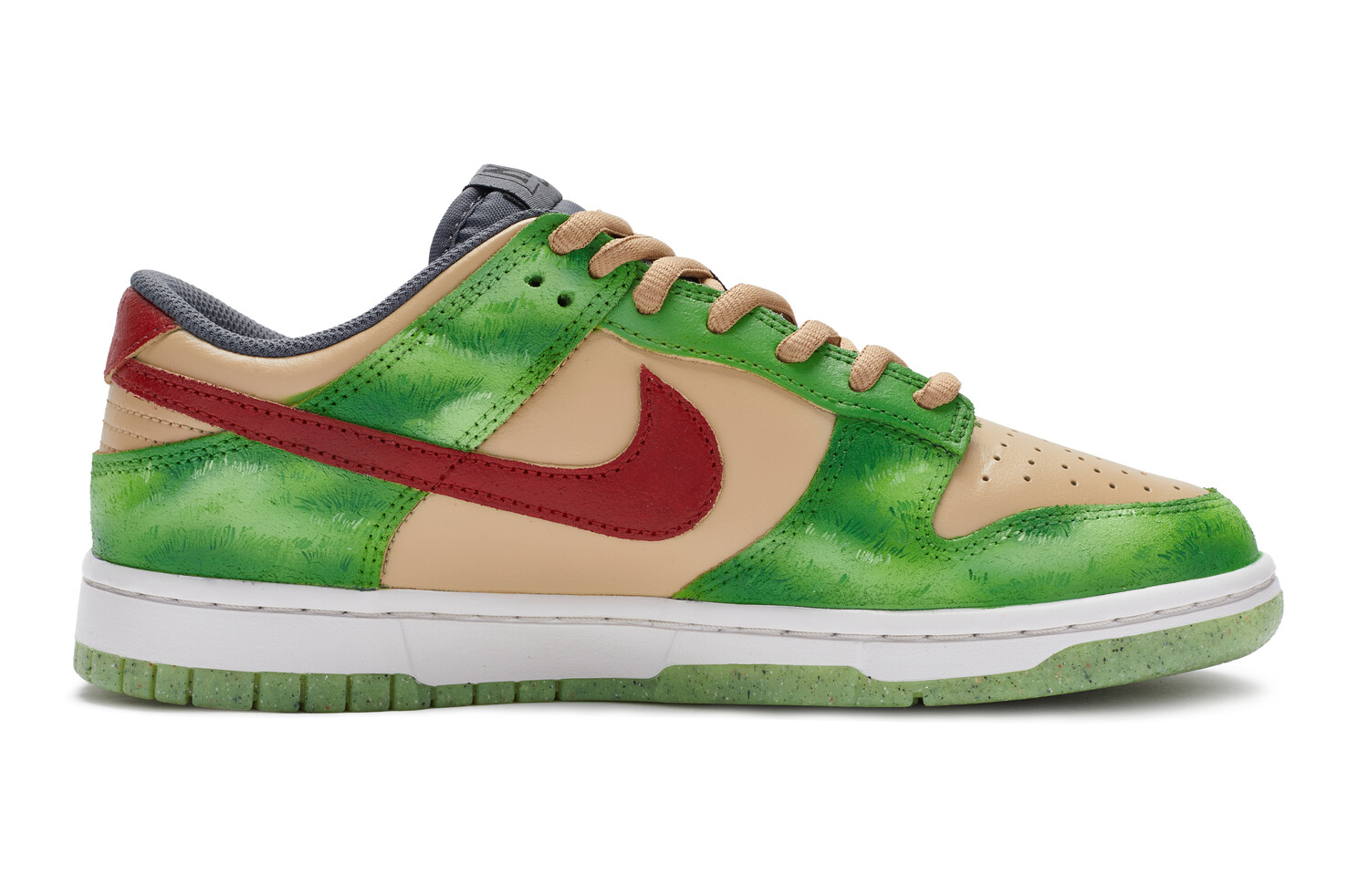

Кроссовки Nike Dunk Skateboard Shoes Women's Low-Top Green/brown/red