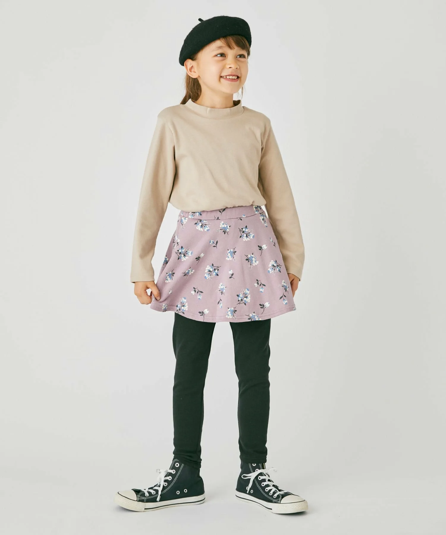 Юбка с флисовой подкладкой и принтом по всей поверхности Ever Closet, A. Lavender — фото 2
