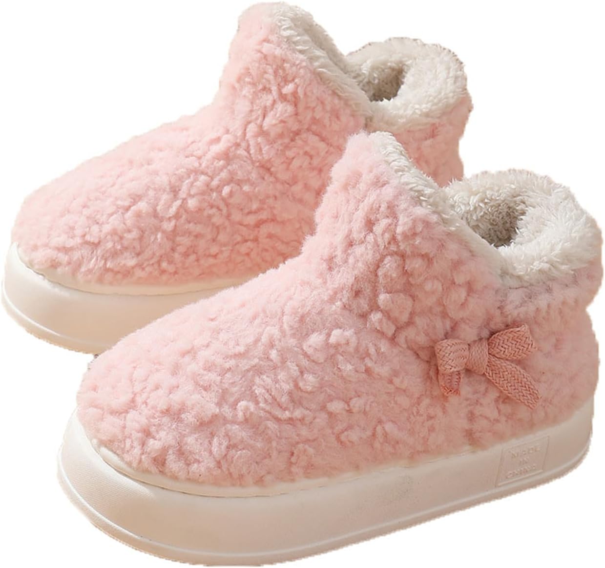 

Домашние тапочки Cliont для женщин и мужчин с мемори-пеной, удобные, теплые и нескользящие, розовый