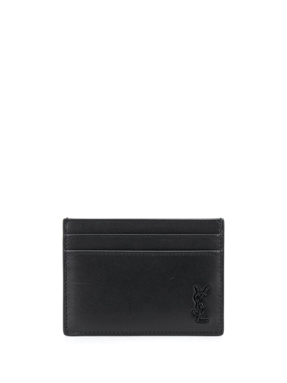 

Saint Laurent картхолдер с металлическим логотипом, черный