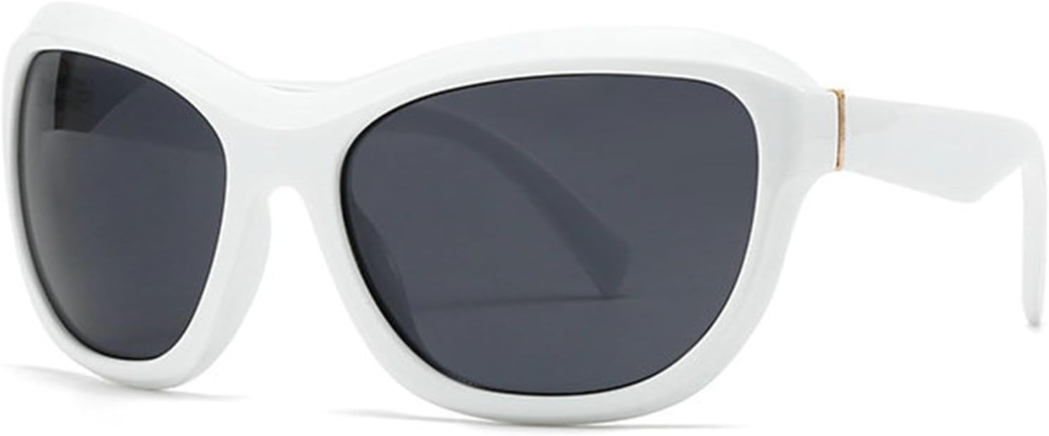 

Модные солнцезащитные очки Hellena Trendy Oversized Y2k для женщин и мужчин, солнцезащитные очки с обтекаемой формой, солнцезащитные очки для активного отдыха в большой оправе S67 helena, C3