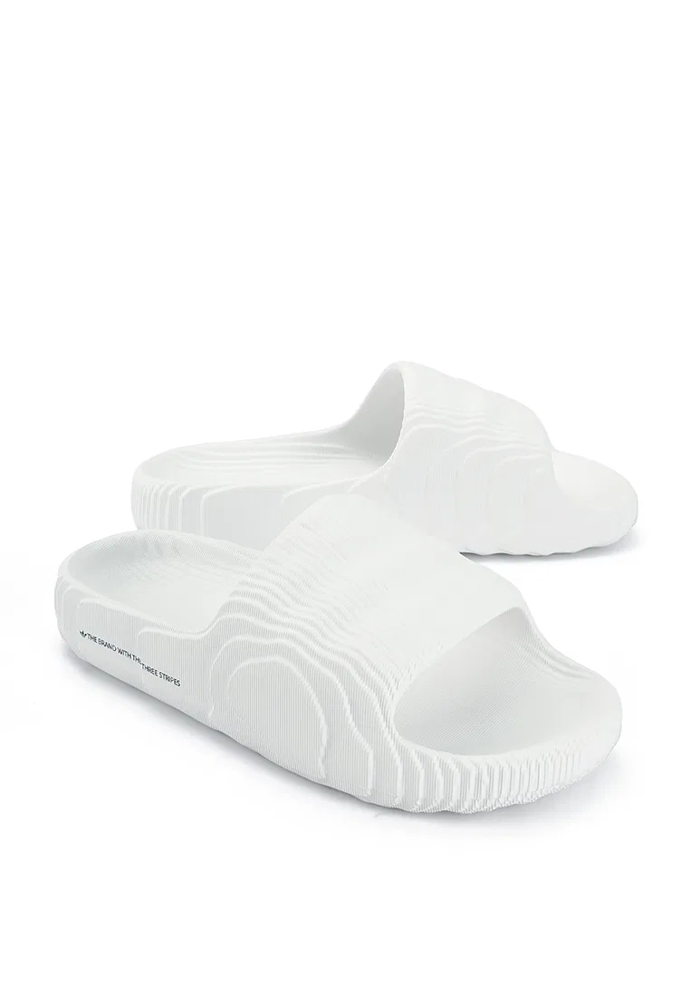 Шлепанцы, Adilette 22, Adidas, белый/черный