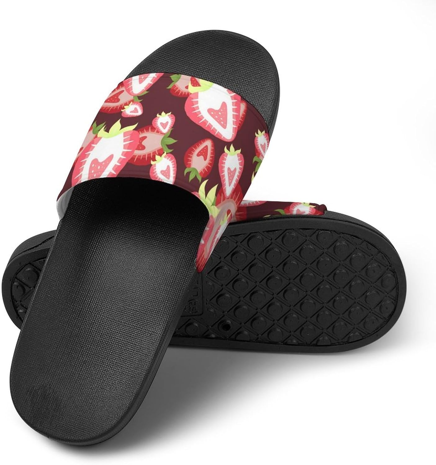 

Нескользящие домашние тапочки для ванной с рисунком коровы, мягкие шлепанцы для душа, удобные слайды для душа, сандалии для плавания, пляжа, дома и улицы, унисекс, для женщин и мужчин Jeireumteor, красный