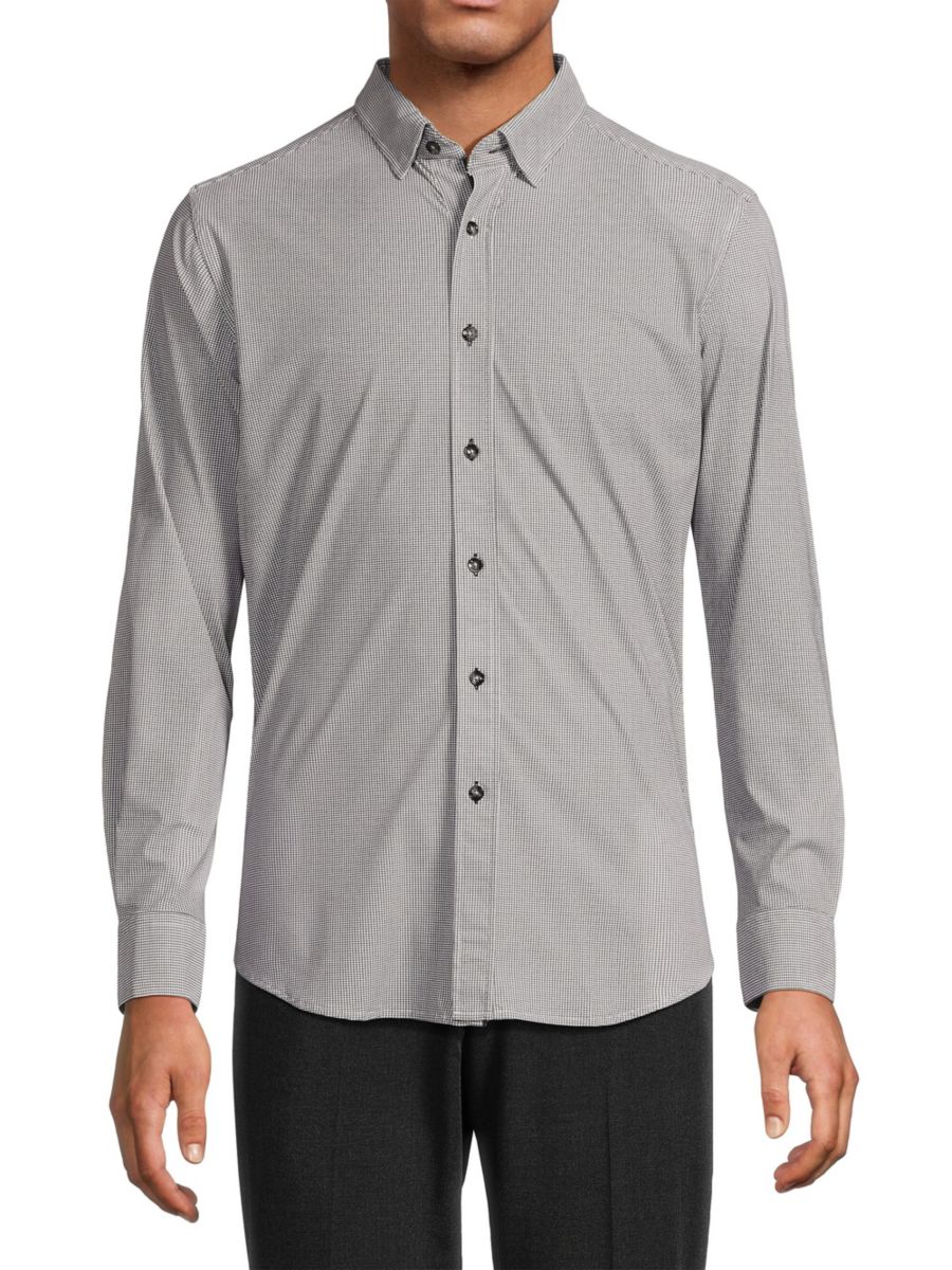 

Рубашка Paxton Houndstooth с пуговицами спереди Robert Graham, черный