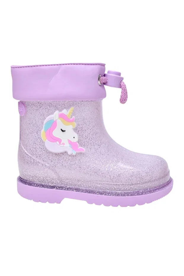 Детские ботинки для девочек с принтом Unicorn Glitter Igor, Lila — фото 3