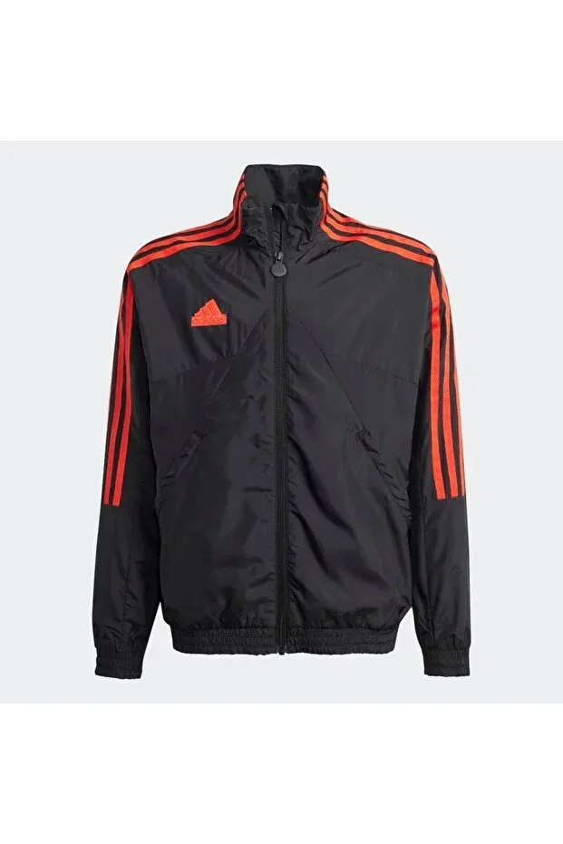 Детская толстовка для девочек с длинным рукавом Tiro Woven Track Kids Sweatshirt Adidas, Black