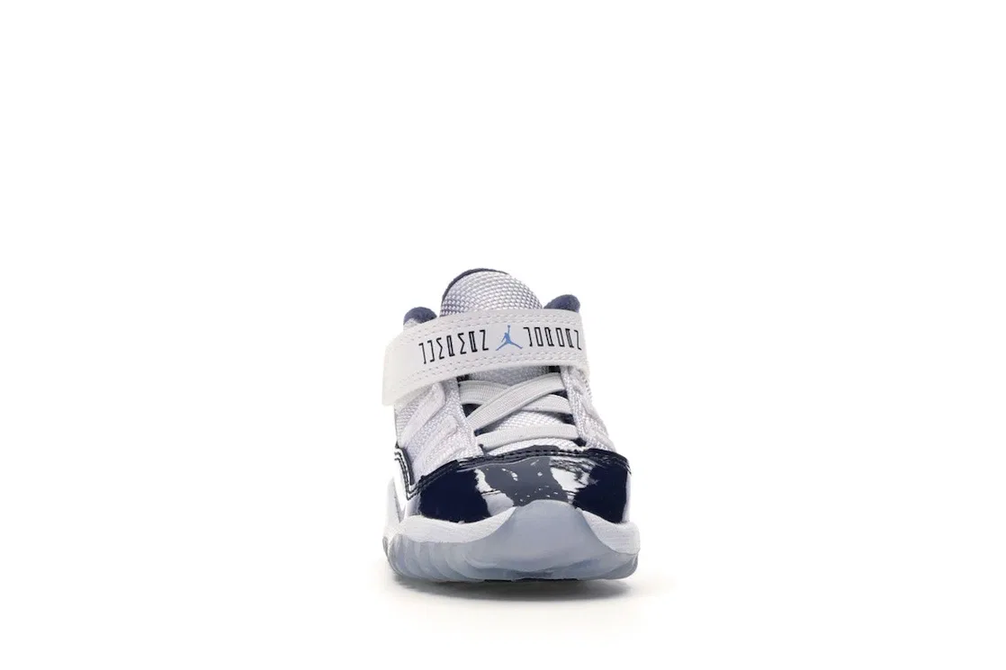 Детские кроссовки с высоким верхом Jordan 11 Retro Jordan, White/University Blue-Midnight Navy — фото 2