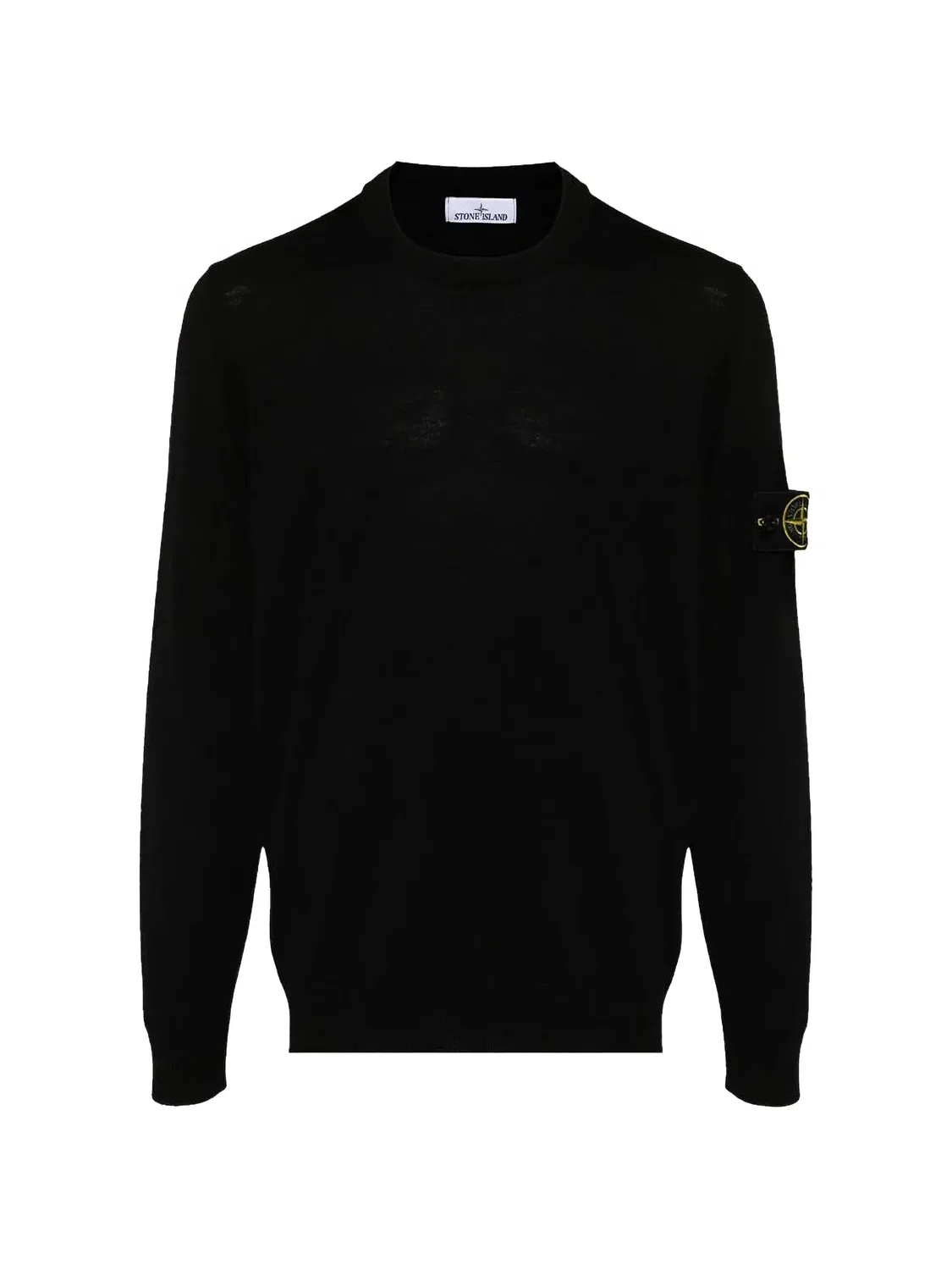 Свитер с круглым вырезом из RWS-шерсти Stone Island, черный