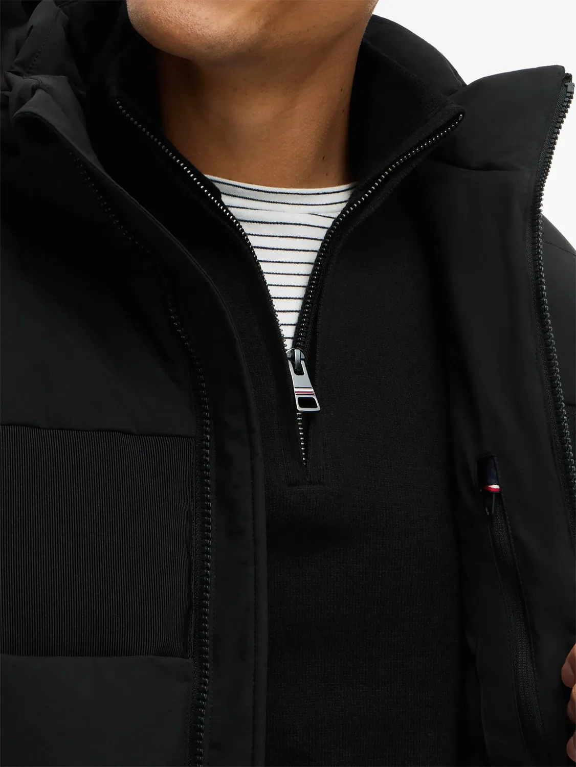 Куртка с капюшоном и принтом логотипа Tommy Hilfiger, черный — фото 4