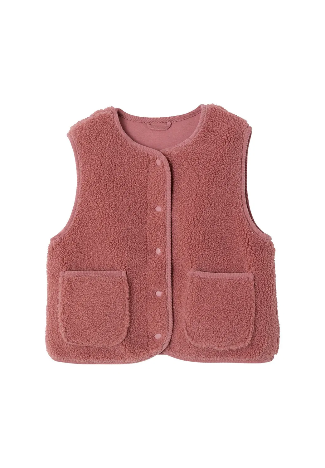 Mädchen weste aus teddyfleece - жилет Vertbaudet, Blush