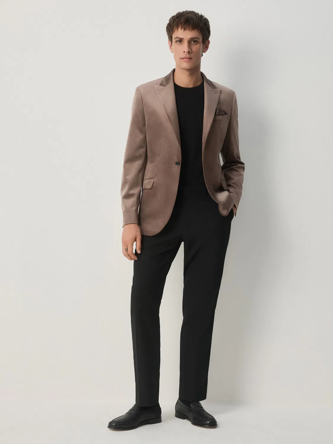 Пиджак из вельвета, Slim Fit, Taupe Next — фото 2