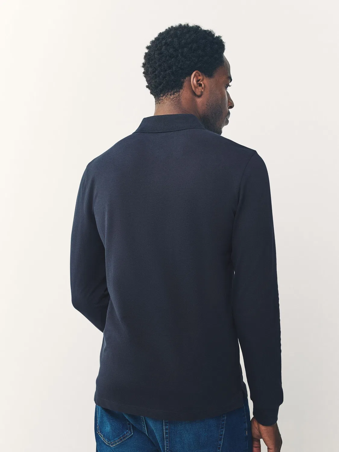 Поло с длинным рукавом, Slim Fit Next, темно-синий — фото 3