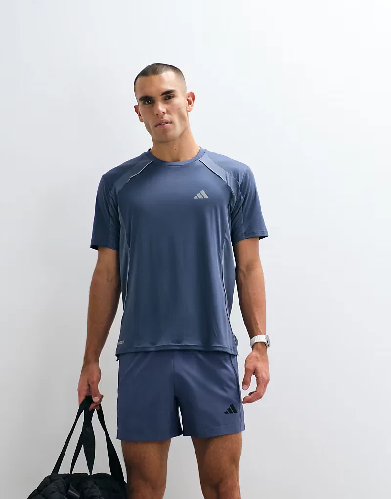 Тканые шорты Adidas Training Essentials, темно-синий — фото 4