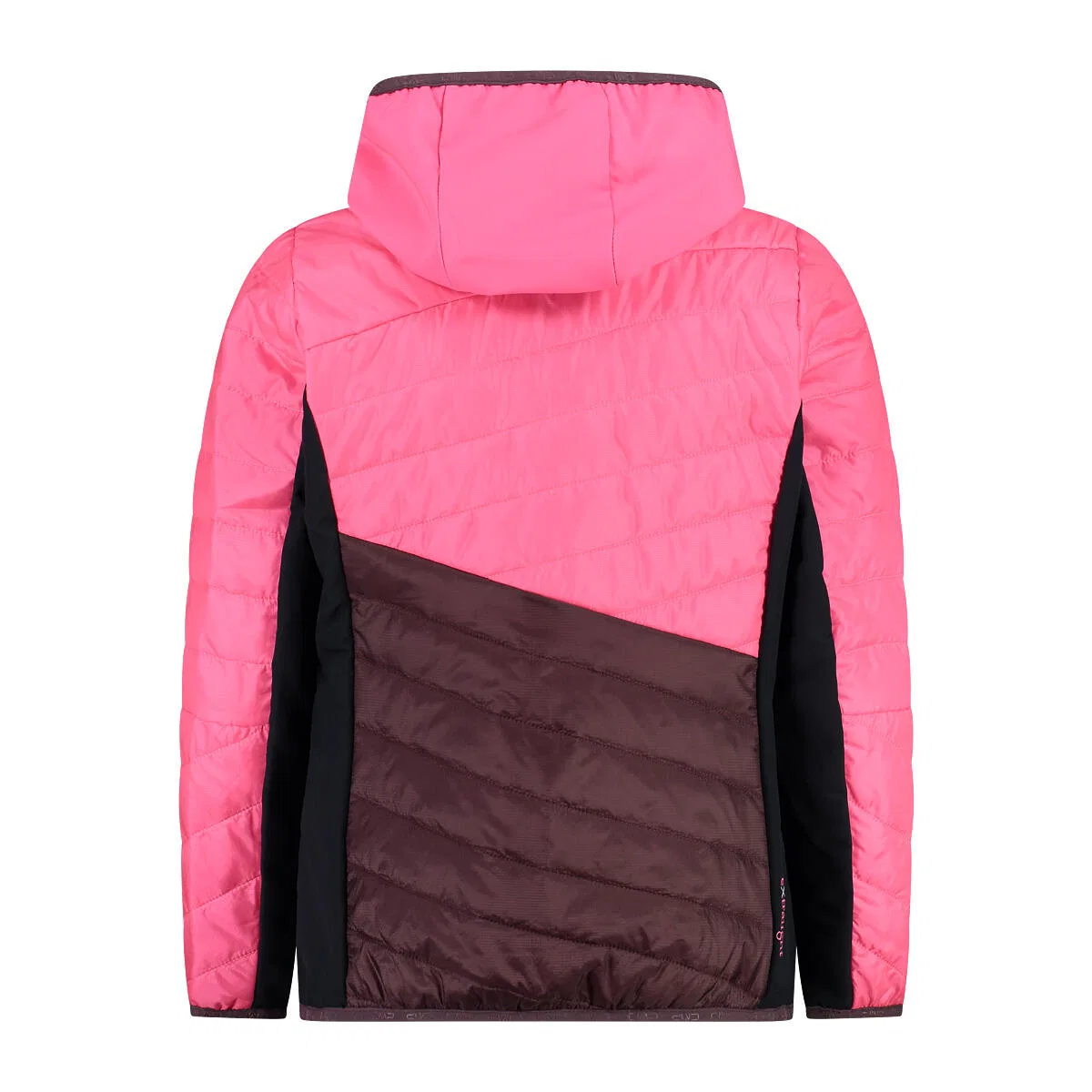 Детская ветрозащитная куртка с капюшоном CMP Kid Hybrid Jacket Fix Hood, Королевский Пурпурный Бордо — фото 2