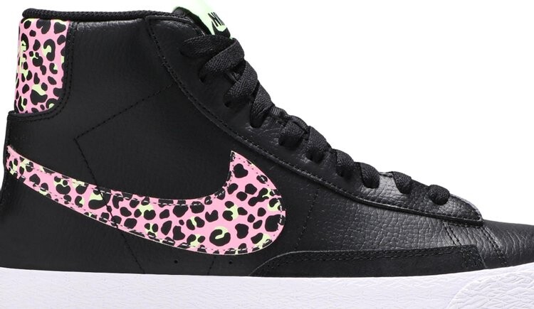 Кроссовки Nike Blazer Mid GS 'Pink Cheetah', черный — фото 3