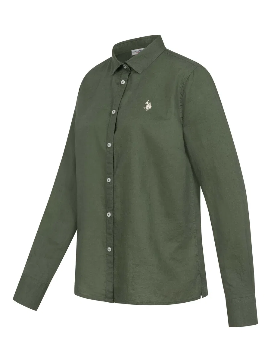Блузка оливкового цвета U.S. POLO ASSN. — фото 3