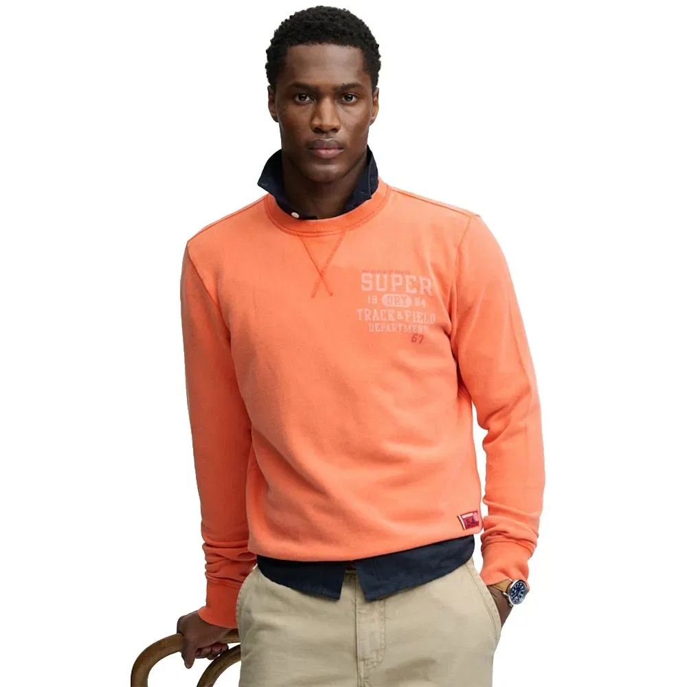 Свитшот Vintage Prep Relaxed Crew Superdry, оранжевый — фото 4
