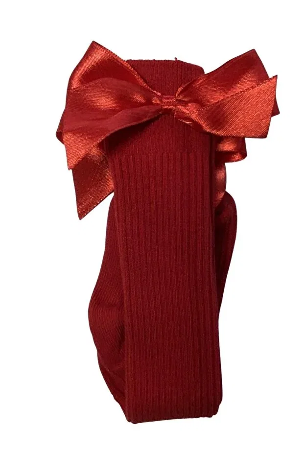 Детские носки с длинным рукавом Özge Başaran, Red With Bow
