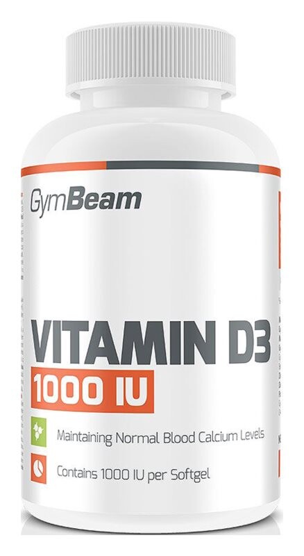 

Укрепление иммунитета GymBeam Vitamin D3 1000 IU