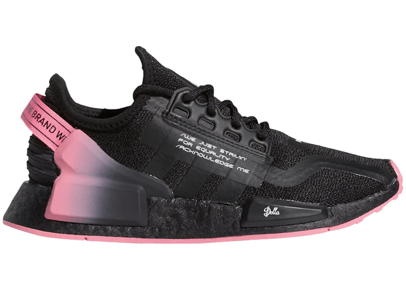Детские кроссовки Lifestyle с принтом Adidas NMD R1 V2 Damian Lillard, Core Black/Rose Tone/Cloud White