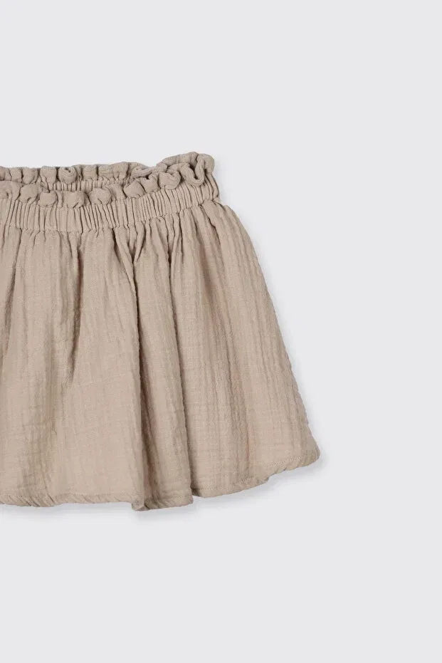Детская юбка для девочек текстурированная Panço, Beige — фото 3