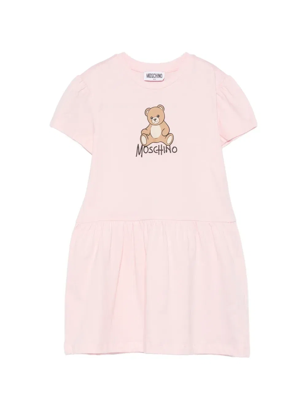 Сборное платье с плюшевым медведем Moschino Kids, розовый