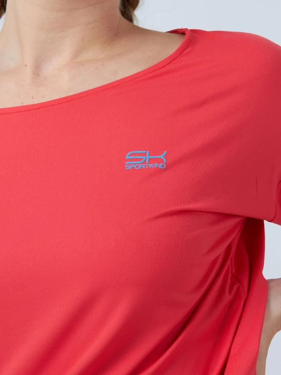 Футболка SPORTKIND '3/4 Loose Fit' персикового цвета — фото 3