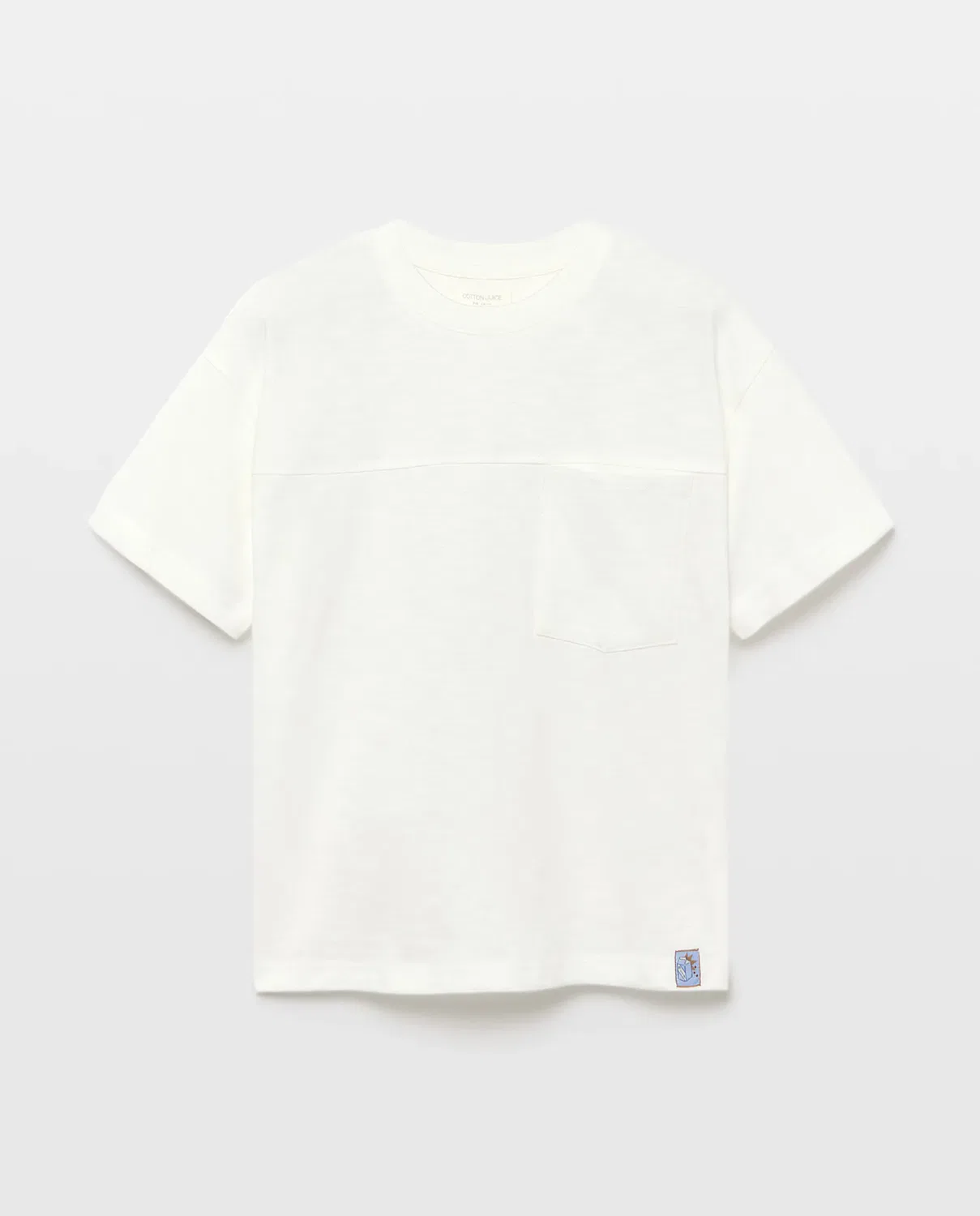 Детская футболка для мальчиков с карманом Cotton Juice, Blanco Roto — фото 4