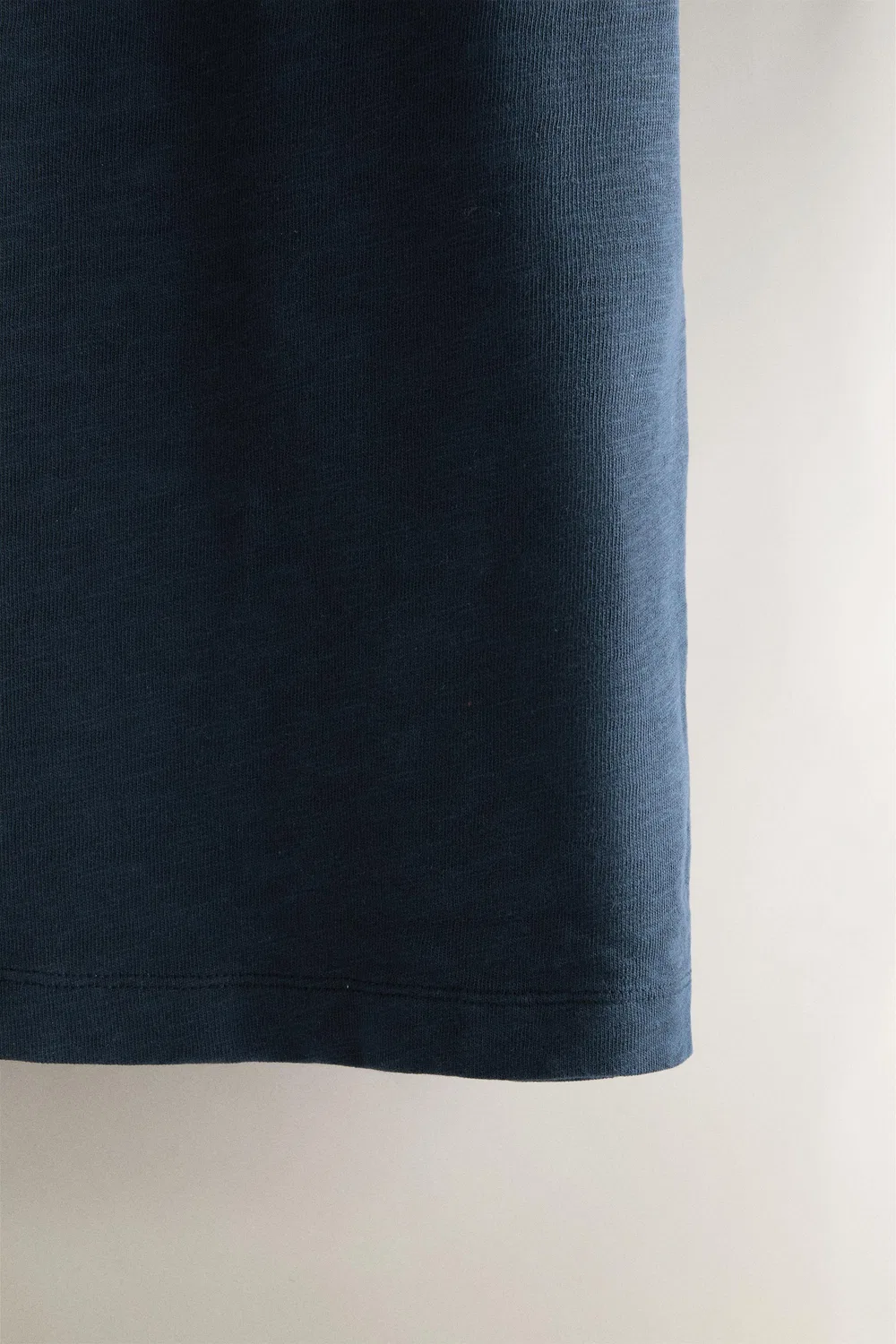 Хлопковая футболка с коротким рукавом ZARA, Indigo — фото 4