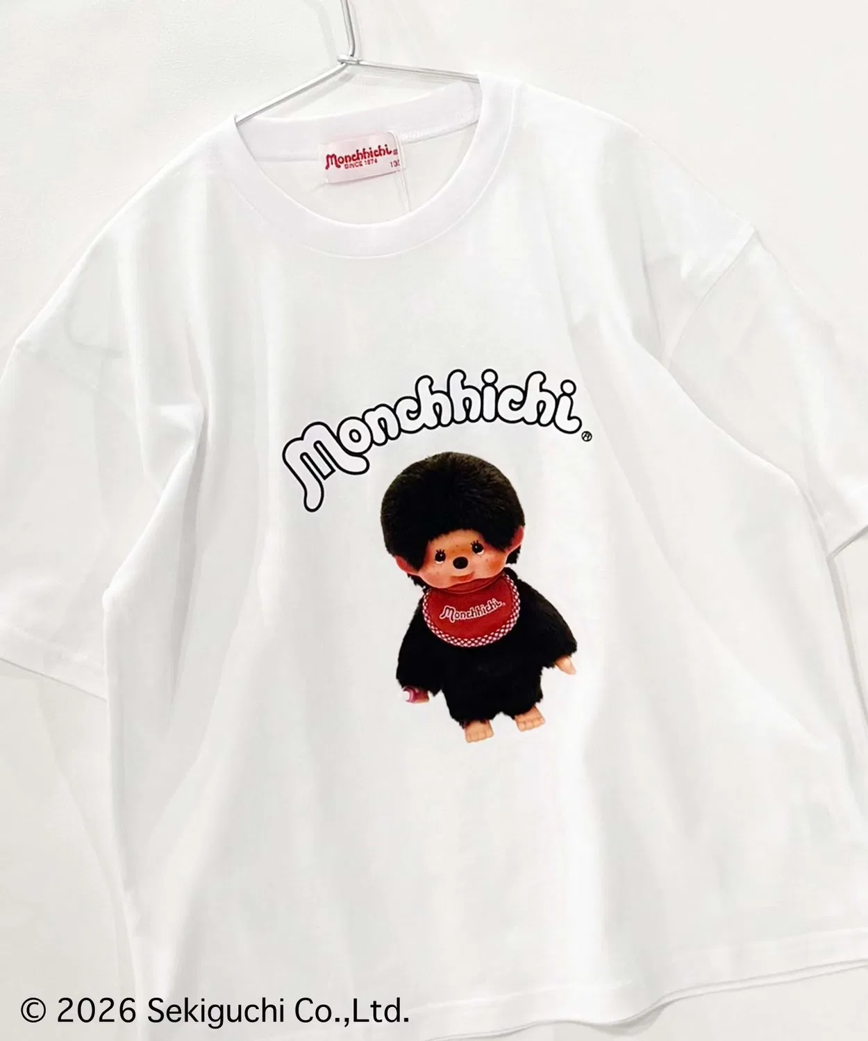 Детская футболка оверсайз с принтом Monchhichi THE CASUAL, Off White